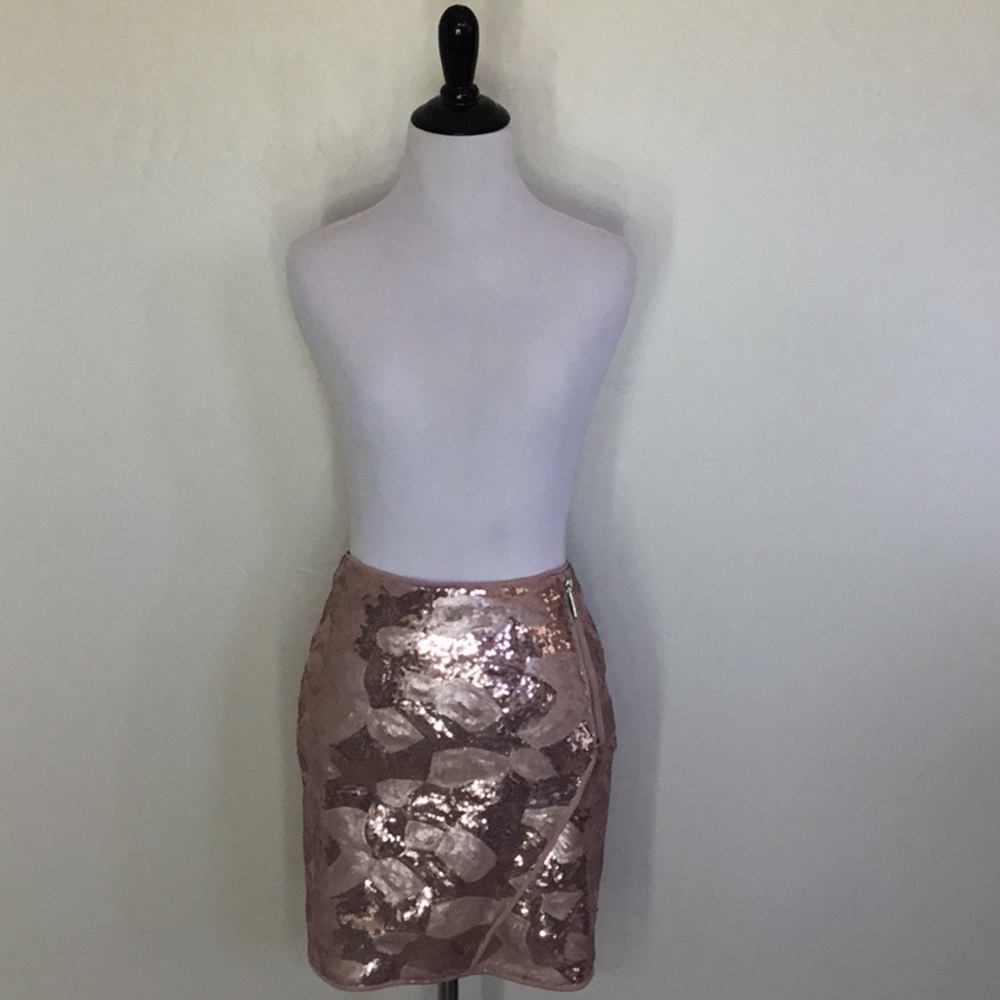 Blush sequins mini skirt